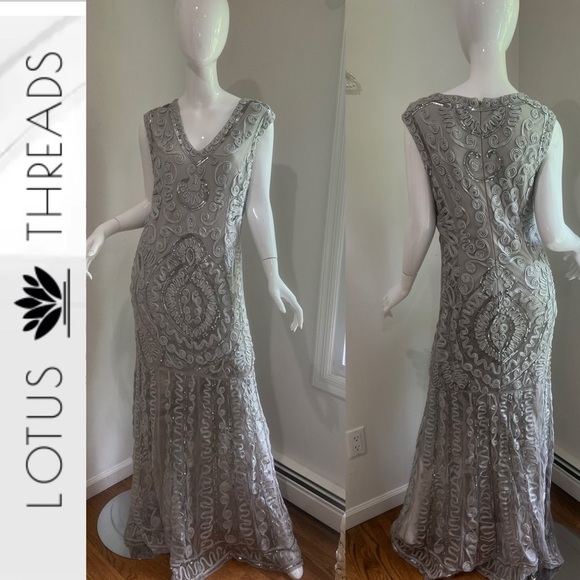 BHLDN Lotus Threads Ribbon Gown - Picture 1 of 17